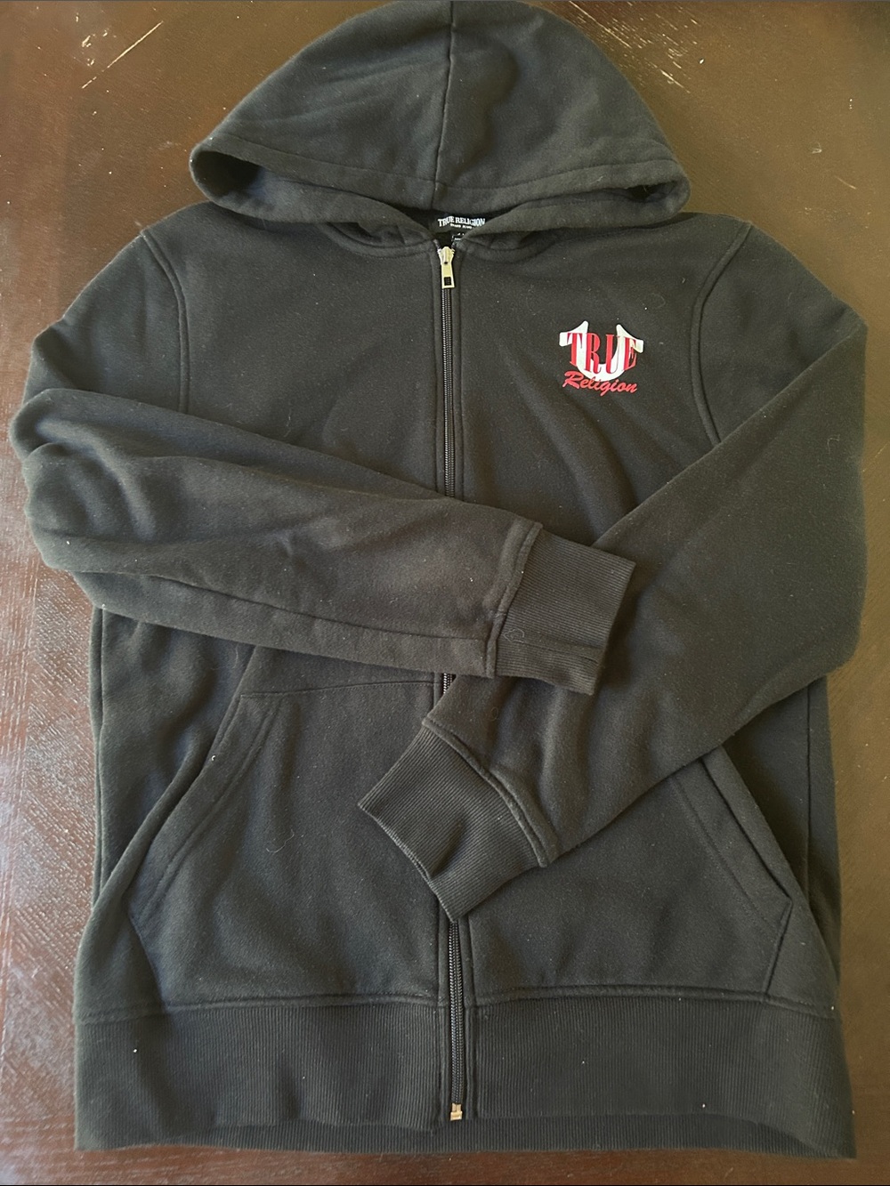 True Religion Men’s Black Zip Hoodie